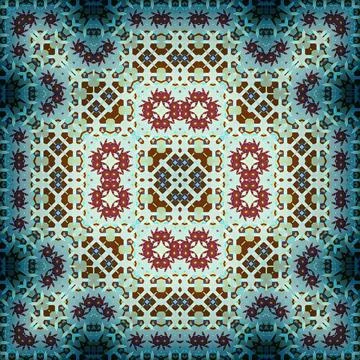 Seamless square abstract pattern. Art texture. Textiles and fashion Illustrazione stock