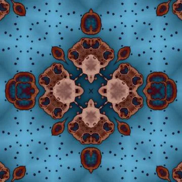 Seamless square abstract pattern. Art texture. Art mandala. Symmetrical patte Illustrazione stock