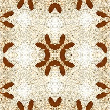 Seamless square abstract pattern. Art texture. Art mandala. Symmetrical patte Stock Illustration