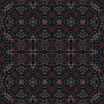 Seamless square abstract pattern. Art texture. Art mandala. Symmetrical patte Illustrazione stock
