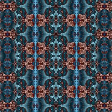 Seamless square abstract pattern. Art texture. Art mandala. Symmetrical patte Illustrazione stock