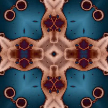 Seamless square abstract pattern. Art texture. Art mandala. Symmetrical patte Illustrazione stock