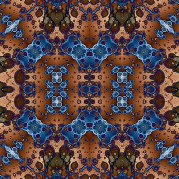 Seamless square abstract pattern. Art texture. Art mandala. Symmetrical patte Illustrazione stock