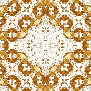 Seamless square abstract pattern. Art texture. Art mandala. Symmetrical patte Stock Illustration