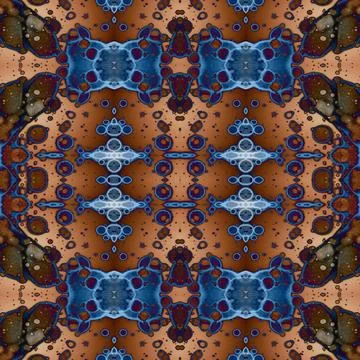 Seamless square abstract pattern. Art texture. Art mandala. Symmetrical patte Illustrazione stock