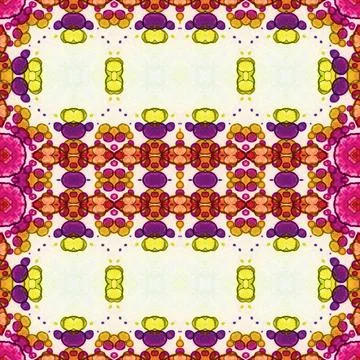 Seamless square abstract pattern. Art texture. Art mandala. Symmetrical patte Stock Illustration