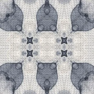 Seamless square abstract pattern. Art texture. Art mandala. Symmetrical patte Illustrazione stock