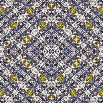 Seamless square abstract pattern. Art texture. Art mandala. Symmetrical patte イラスト素材