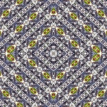 Seamless square abstract pattern. Art texture. Art mandala. Symmetrical patte イラスト素材