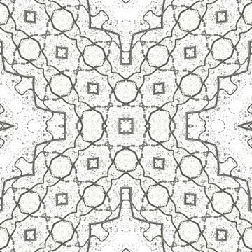 Seamless square abstract pattern. Art texture. Art mandala. Symmetrical patte Stock Illustration