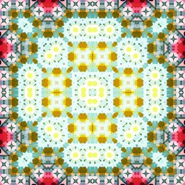 Seamless square abstract pattern. Art texture. Textiles and fashion Foto stock