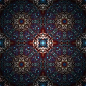 Seamless square abstract pattern. Art texture. Fashionable style Foto stock