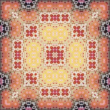Seamless square abstract pattern. Art texture. Textiles and fashion Foto stock