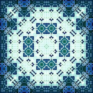 Seamless square abstract pattern. Art texture. Textiles and fashion Foto stock