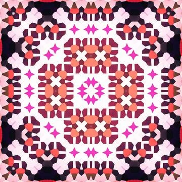 Seamless square abstract pattern. Art texture. Textiles and fashion Foto stock