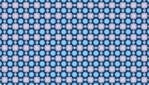 Seamless square and circle shape pattern with a blue design Stock Illustration