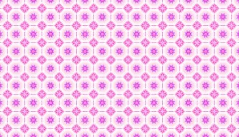 Seamless square and flower shape pattern with a pink design 스톡 일러스트