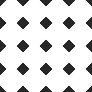 Seamless square and Octagon Pattern, geometric tile, vector illustration Stock Illustration