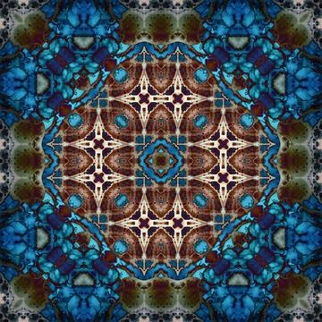 Seamless square art pattern. The pattern is abstract. The texture is mysterio Stock Photos