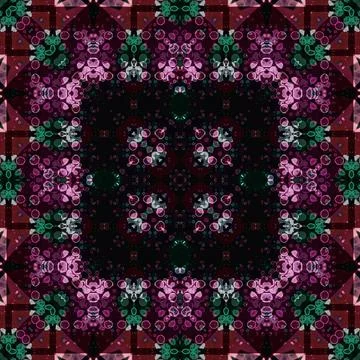 Seamless square art pattern. Texture art Stock Illustration