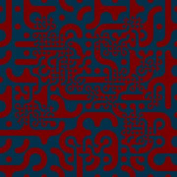 Seamless square background pattern with circle shapes. Dark red and blue colors イラスト素材