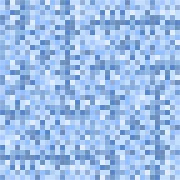 Seamless square geometric pattern. Blue mosaic tile endless texture. Abstract イラスト素材