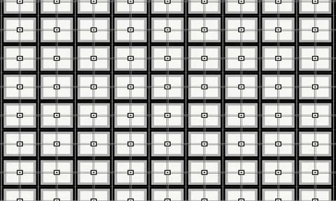 Seamless square grid pattern with intersecting black lines Stock Illustration