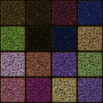 Seamless square mosaic pattern Illustrazione stock