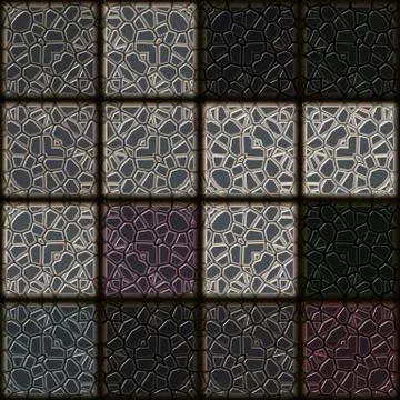 Seamless square mosaic pattern Stock Illustration