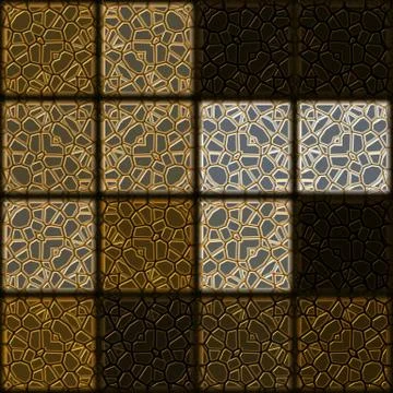 Seamless square mosaic pattern Illustrazione stock