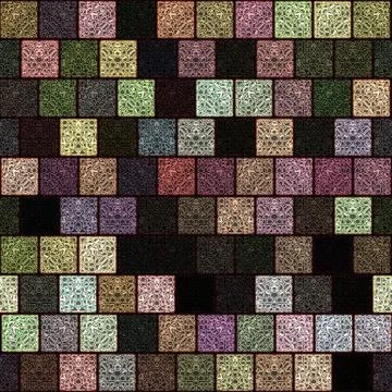 Seamless square mosaic pattern Stock Illustration