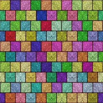 Seamless square mosaic pattern 스톡 일러스트