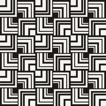 Seamless square pattern. Abstract stripes endless background Stock Illustration