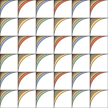 Seamless square pattern. Abstract stripes endless background Illustrazione stock