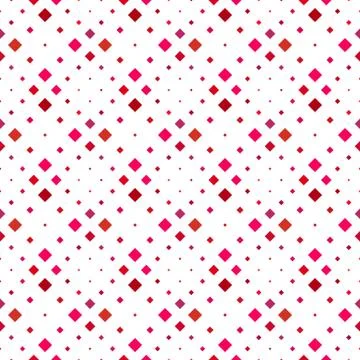 Seamless square pattern background - abstract red vector graphic Stock Illustration
