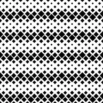 Seamless square pattern background - black and white vector design Ilustração Stock