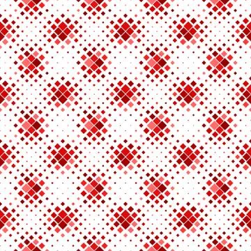 Seamless square pattern background - dark red abstract vector design Stock Illustration