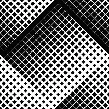 Seamless square pattern background design - monochrome vector graphic Stock Illustration