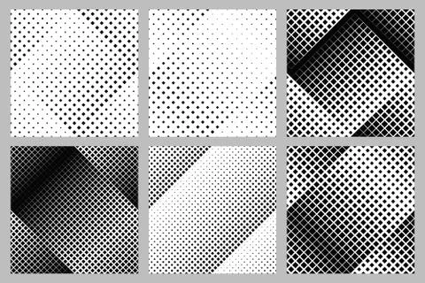 Seamless square pattern background design set - vector graphic イラスト素材