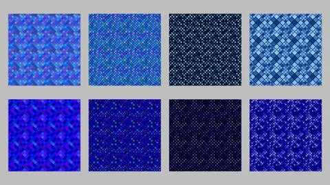 Seamless square pattern background design set イラスト素材
