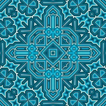 Seamless square pattern blue and white. Frost texture pattern. Merry Christ.. Illustrazione stock