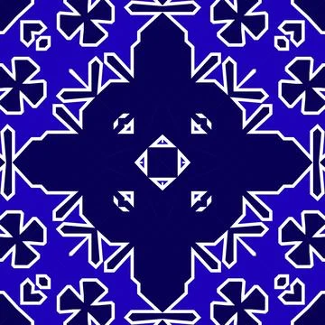 Seamless square pattern blue and white. Frost texture pattern. Merry Christ.. Stock Illustration