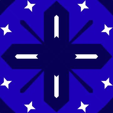 Seamless square pattern blue and white. Frost texture pattern. Merry Christ.. Stock Illustration