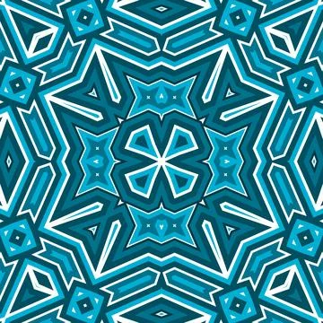 Seamless square pattern blue and white. Frost texture pattern. Merry Christ.. Stock Illustration