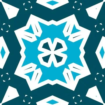 Seamless square pattern blue and white. Frost texture pattern. Merry Christ.. Illustrazione stock