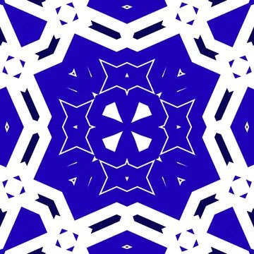 Seamless square pattern blue and white. Frost texture pattern. Merry Christ.. Stock Illustration