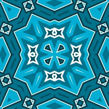 Seamless square pattern blue and white. Frost texture pattern. Merry Christ.. Illustrazione stock