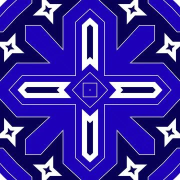 Seamless square pattern blue and white. Frost texture pattern. Merry Christ.. Stock Illustration