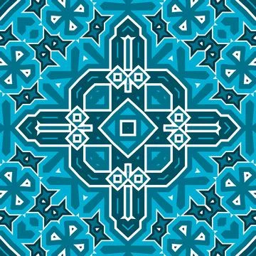Seamless square pattern blue and white. Frost texture pattern. Merry Christ.. Illustrazione stock