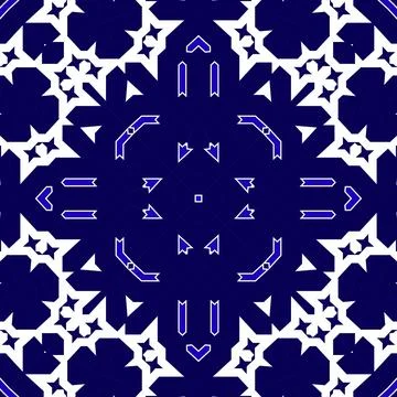 Seamless square pattern blue and white. Frost texture pattern. Merry Christ.. Stock Illustration